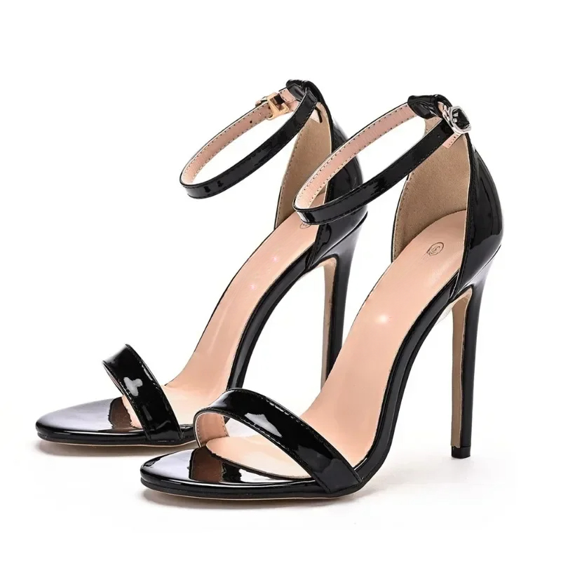 Women Shoes Ysl - แฟชั่นผู้หญิงปั๊มรองเท้าแตะฤดูร้อนเซ็กซี่สายคล้องคอ PU 11 ซม.รองเท้าส้นสูง Stage Performance