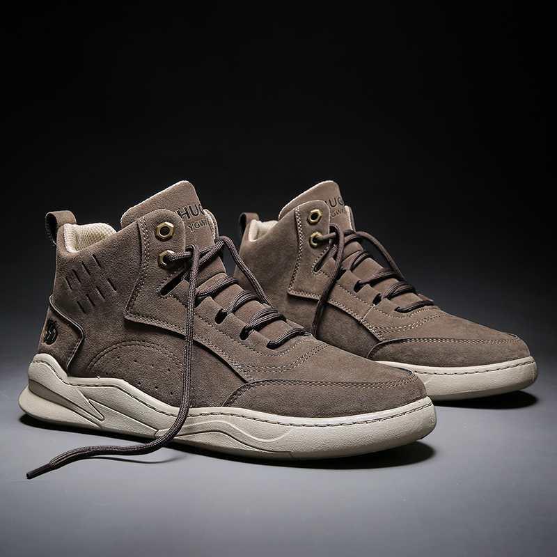 Suede Ankle Boot - รองเท้าบูทหุ้มข้อสูงสำหรับผู้ชาย รองเท้าบูทมอเตอร์ไซค์ รองเท้าบูทฤดูหนาวสำหรับผู้ชาย รองเท้าผ้าใบผู้ชายแบบผูกเชือก รองเท้าบูทผู้ชาย