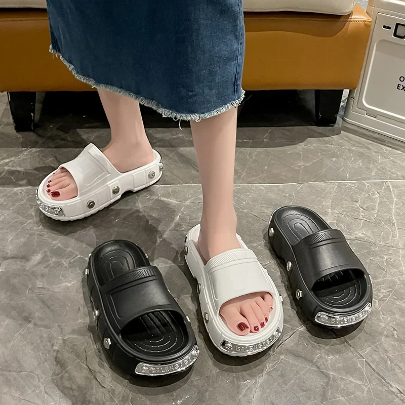 Women'S Shoes For Flat Feet - รองเท้าแตะชายหาดแบบสวมสำหรับฤดูร้อน ทั้งผู้ชายและผู้หญิง สวมใส่สบาย ระบายอากาศได้ดี เหมาะสำหรับกิจกรรมกลางแจ้ง เพิ่มความสูง