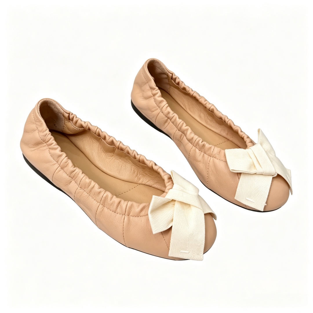 Ballet Flat Women - รองเท้าบัลเลต์ลำลองสำหรับผู้หญิง แบรนด์หรู ผลิตจากหนังลูกแกะคุณภาพดี รองเท้าบัลเลต์แบบสวม รองเท้าลำลอง รุ่น