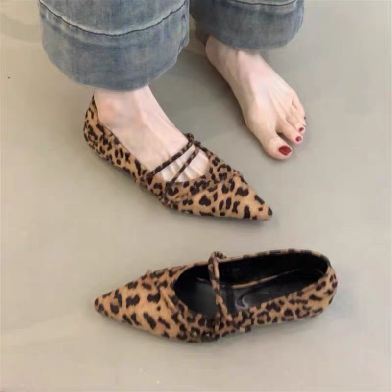 Ballet Flat Women - รองเท้าบัลเล่ต์แบบสวม ส้นเตี้ย รุ่นใหม่ ระบายอากาศได้ดี ปลายแหลม สไตล์ฝรั่งเศส