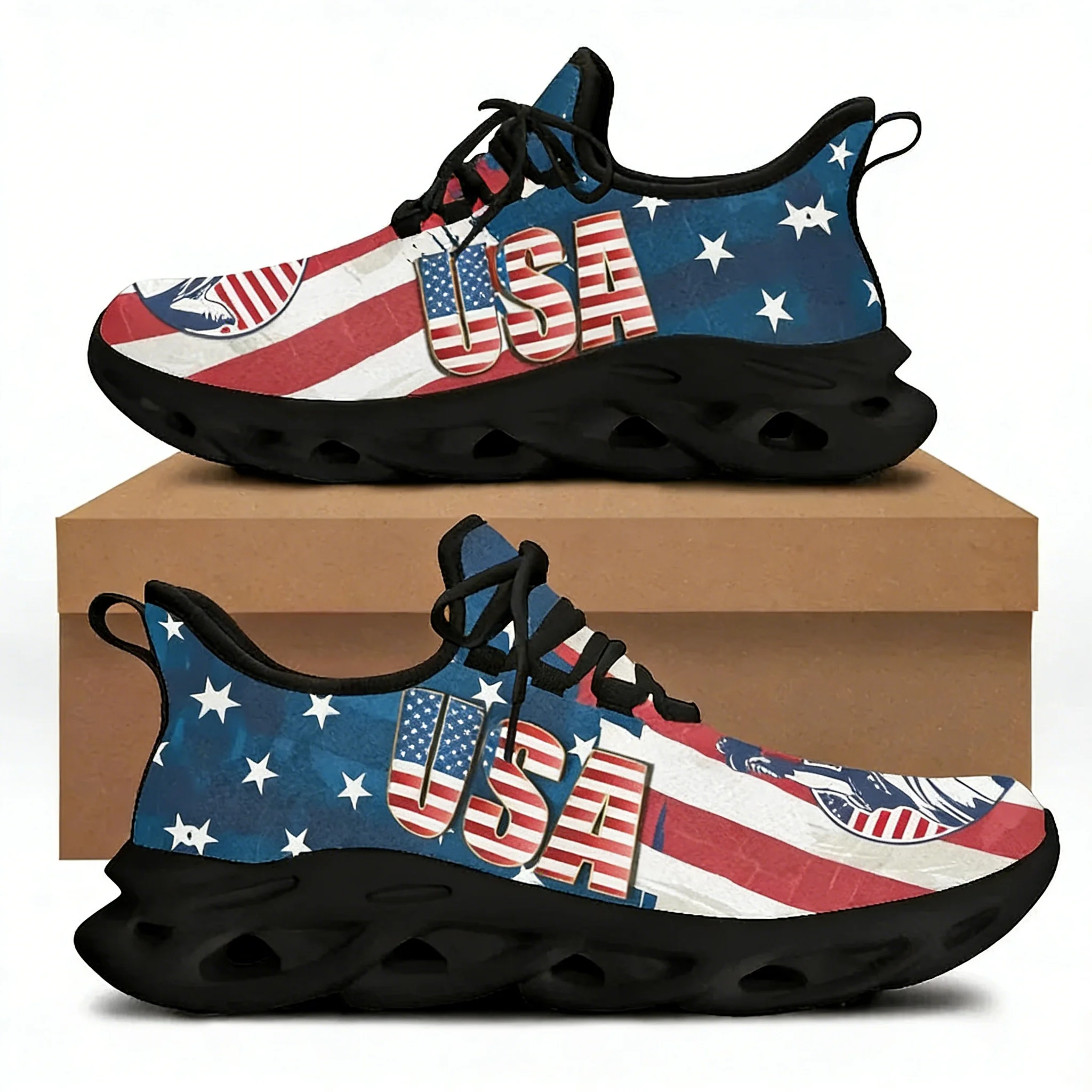 Women'S Shoes Liberty - 7.4 รองเท้าส้นเตี้ยพิมพ์ลายธงชาติอเมริกันสำหรับผู้หญิง รองเท้าผ้าใบสุดเท่สำหรับผู้หญิง ฤดูใบไม้ผลิ ฤดูร้อน รองเท้าผู้หญิง