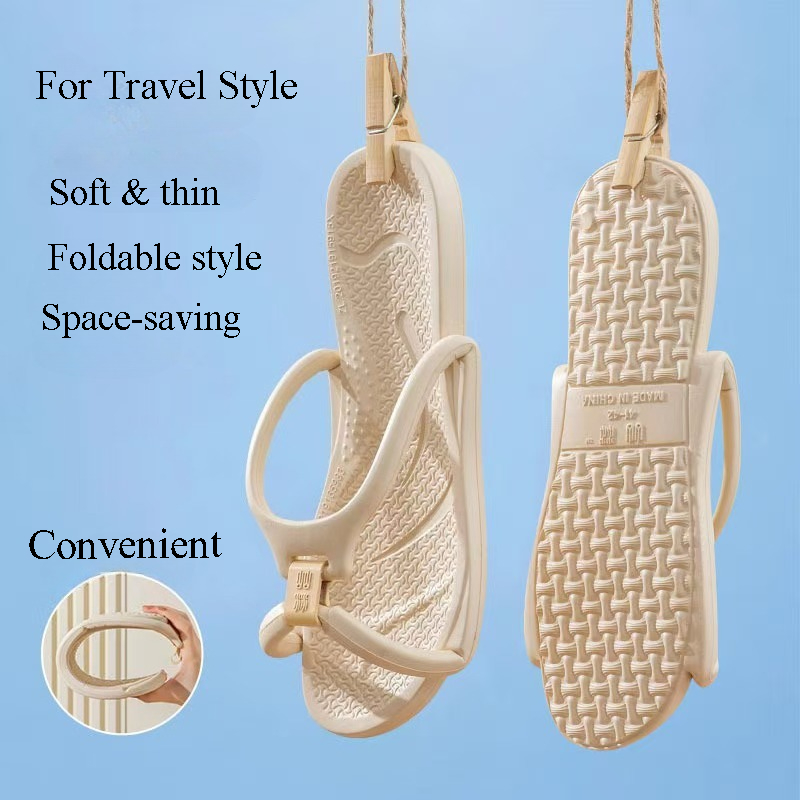 Mule Slip On - รองเท้าแตะพับได้สำหรับเดินทาง แบบยูนิเซ็กซ์ ทำจากวัสดุ EVA รองเท้าฟลิปฟลอปสำหรับโรงแรม กันลื่น