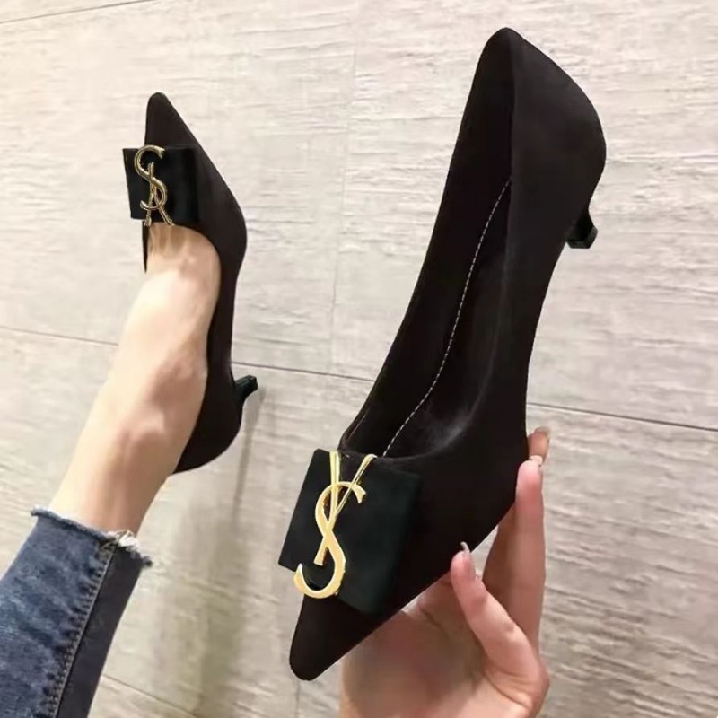 2023 ใหม่เกาหลีรุ่นโลหะการออกแ - Women Shoes Ysl บทวิจารณ์และราคา