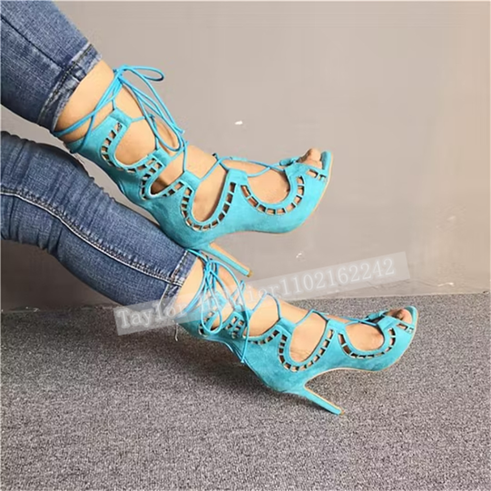 รองเท้าส้นสูงแบบเปิดนิ้วเท้าสี - Suede Ankle Boot บทวิจารณ์และราคา
