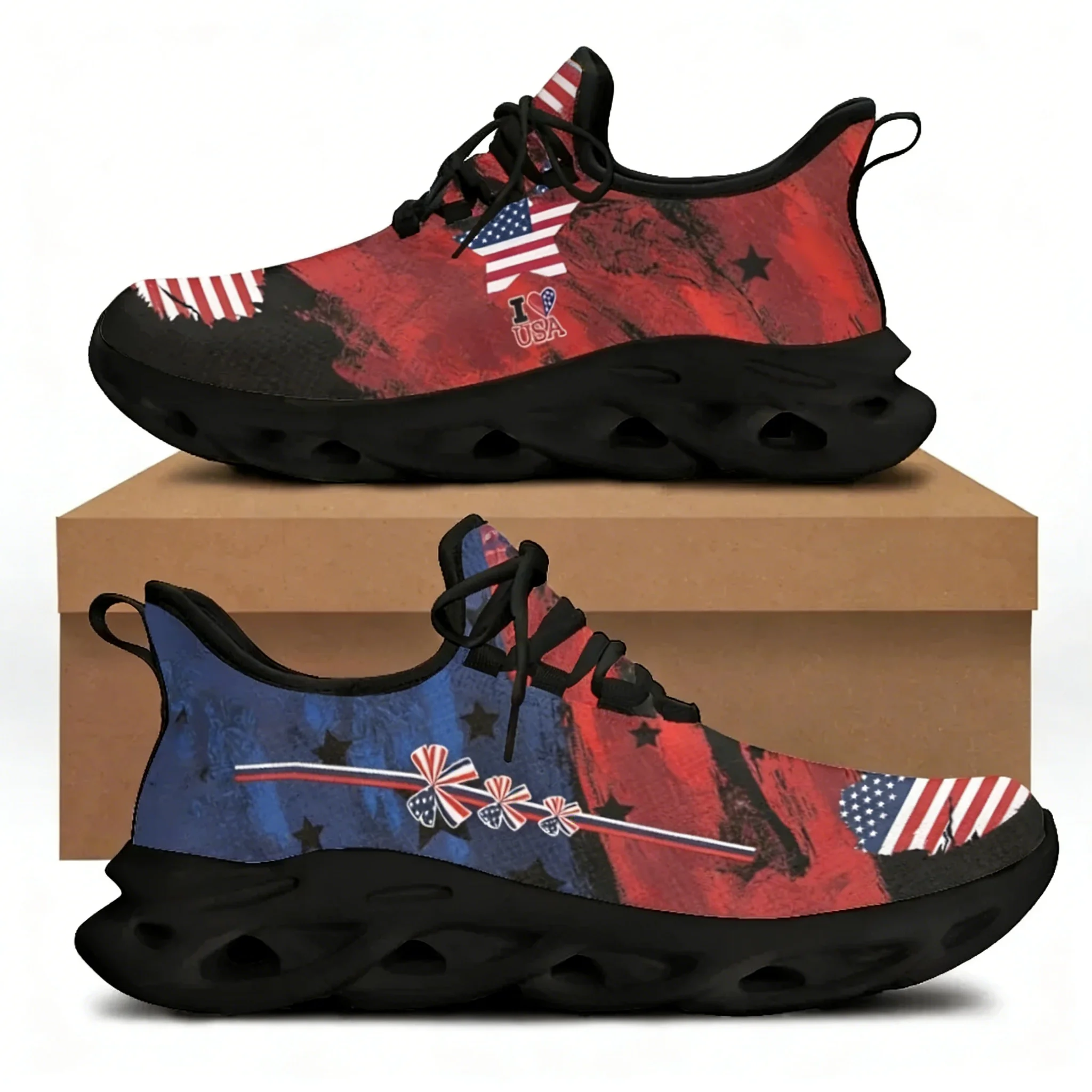 7.4 รองเท้าส้นเตี้ยพิมพ์ลายธงช - Women'S Shoes Liberty บทวิจารณ์และราคา