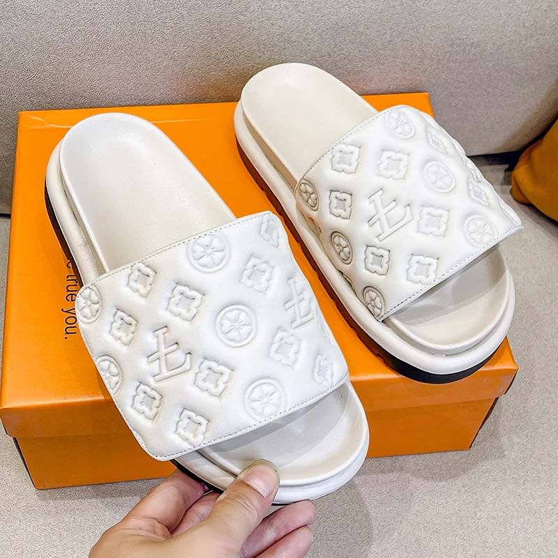 รองเท้าแตะมีสายรัดรองเท้าส้นแบ - Women Shoes Ysl บทวิจารณ์และราคา