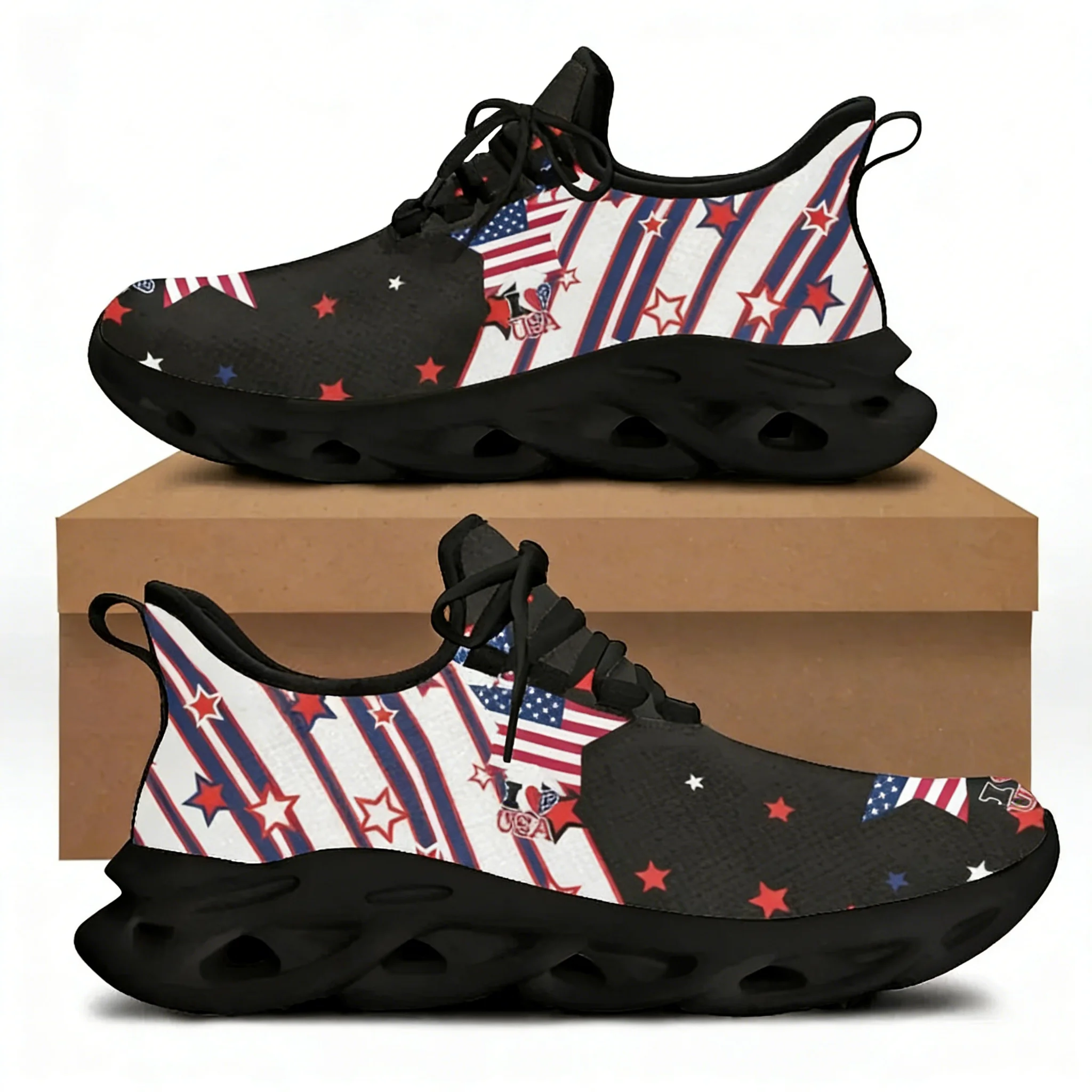 7.4 รองเท้าส้นเตี้ยพิมพ์ลายธงช - Women'S Shoes Liberty บทวิจารณ์และราคา