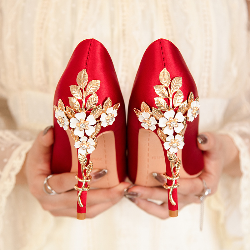 รองเท้าสำหรับเจ้าสาวคริสตัลส้น - Women Shoes Ysl บทวิจารณ์และราคา