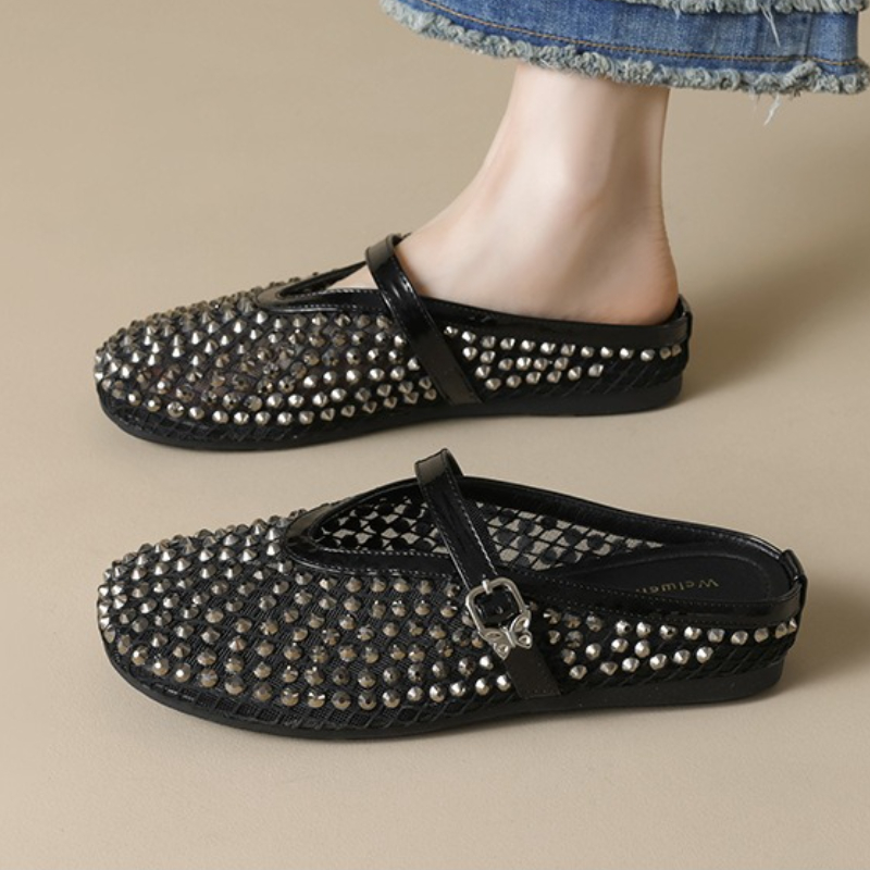 รองเท้าแตะรัดส้นประดับเพชร แบร - Mule Slip On บทวิจารณ์และราคา