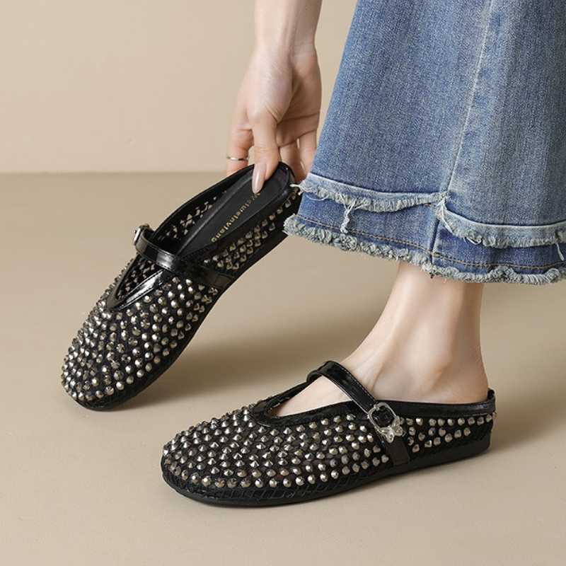 รองเท้าแตะรัดส้นประดับเพชร แบร - Mule Slip On บทวิจารณ์และราคา