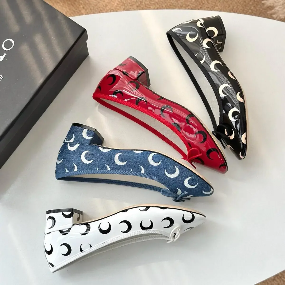 รองเท้าบัลเล่ต์ทรงกลมพิมพ์ลายด - Ballet Flat Women บทวิจารณ์และราคา