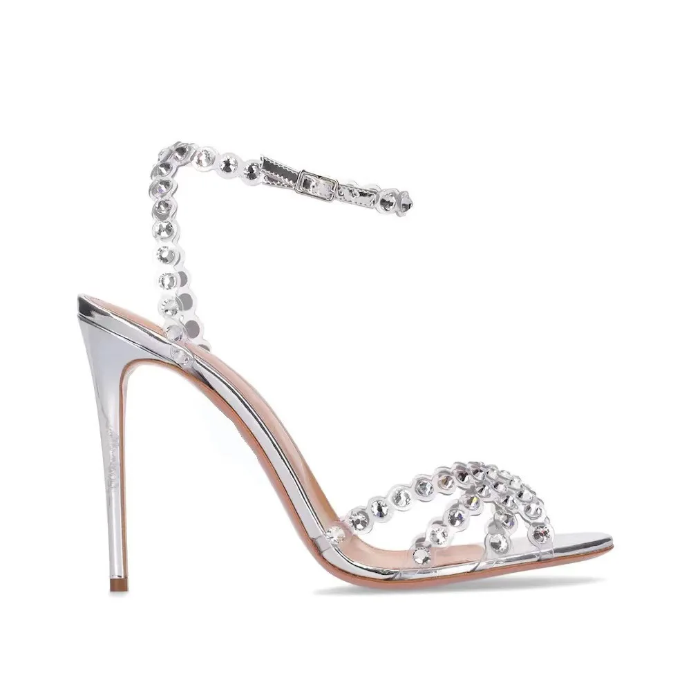 รองเท้าส้นสูงแบบเจลลี่ประดับเพ - Women'S Shoes Peep Toe บทวิจารณ์และราคา