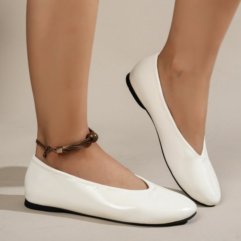 รองเท้าสวมสบายทรงกลม หัวตื้น ส - Ballet Flat Women บทวิจารณ์และราคา