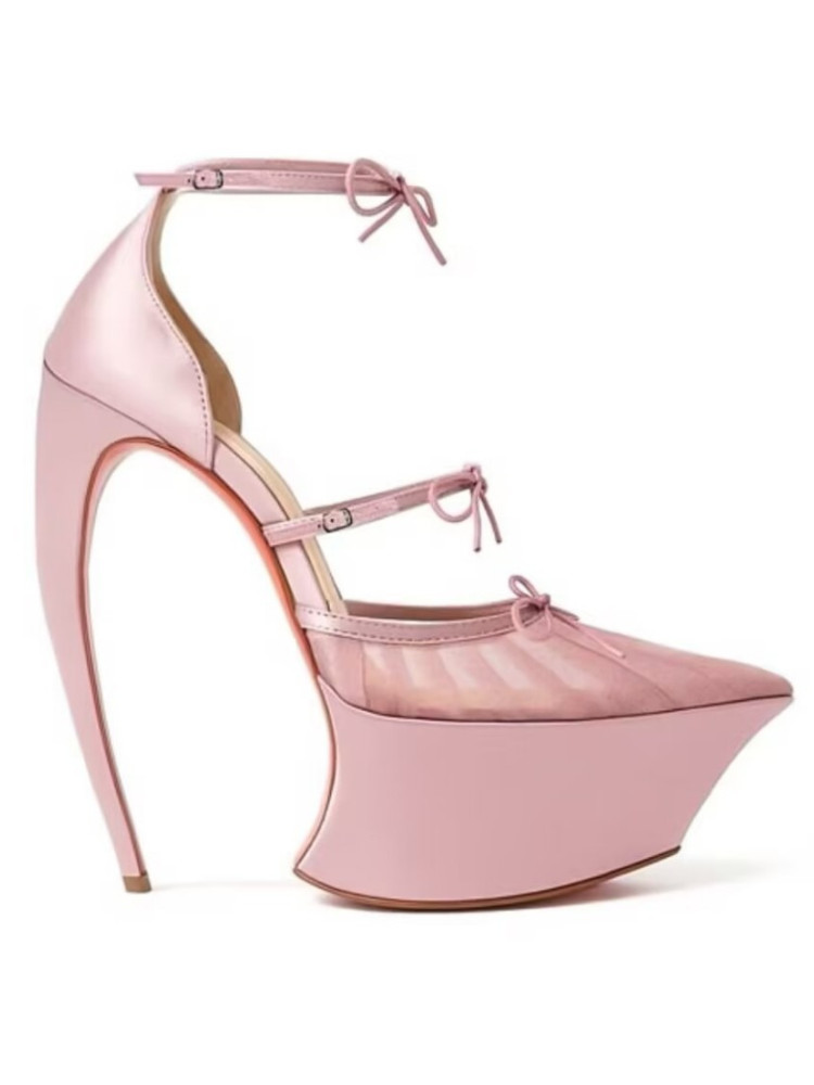 รองเท้าส้นสูงทรงหัวแหลมแบบส้นต - Ballet Flat Women บทวิจารณ์และราคา