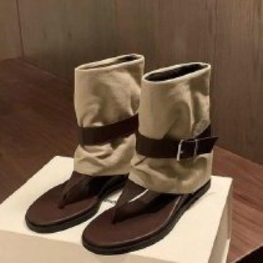 รองเท้าแตะแบบมีห่วงรัดนิ้วเท้า - Suede Ankle Boot บทวิจารณ์และราคา