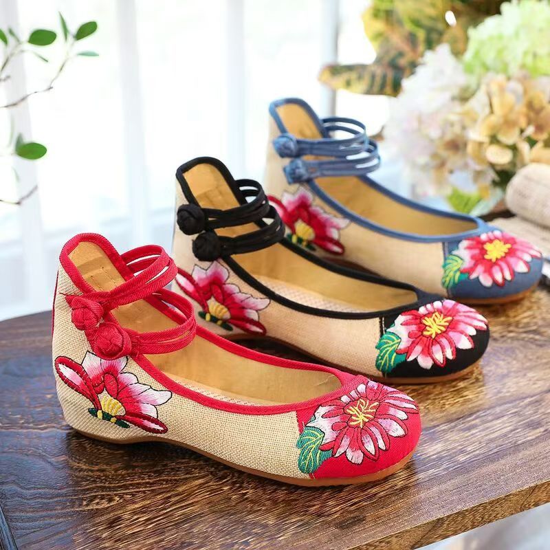 รองเท้าผ้าปักลายสำหรับผู้หญิง  - Ballet Flat Women บทวิจารณ์และราคา