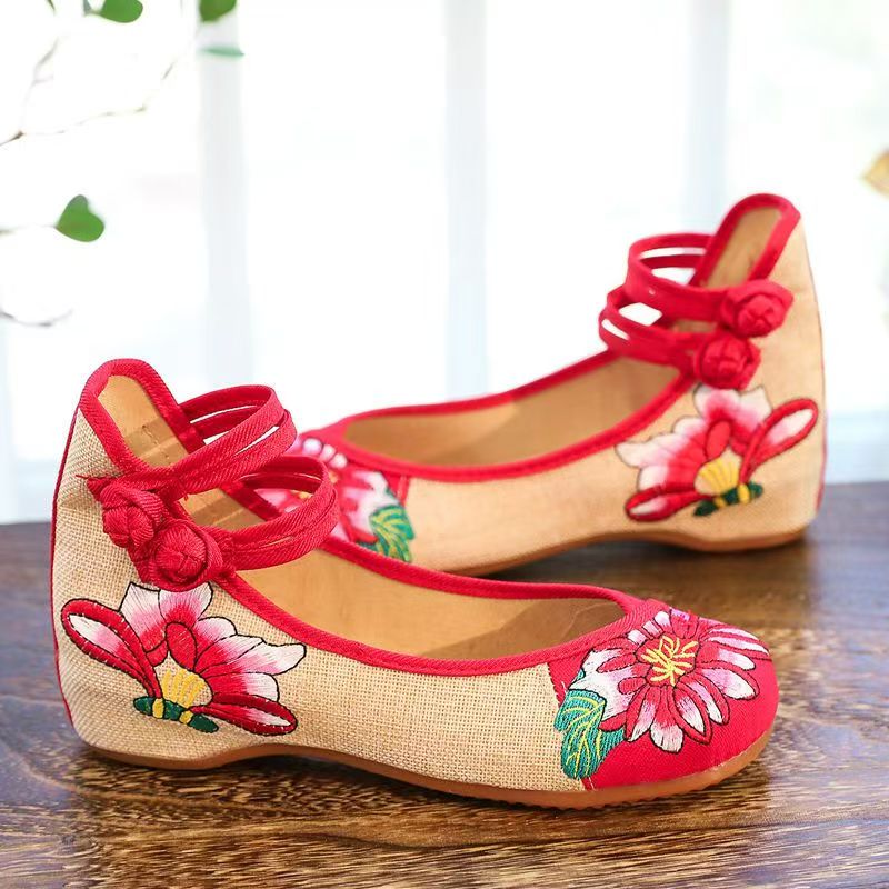 รองเท้าผ้าปักลายสำหรับผู้หญิง  - Ballet Flat Women บทวิจารณ์และราคา
