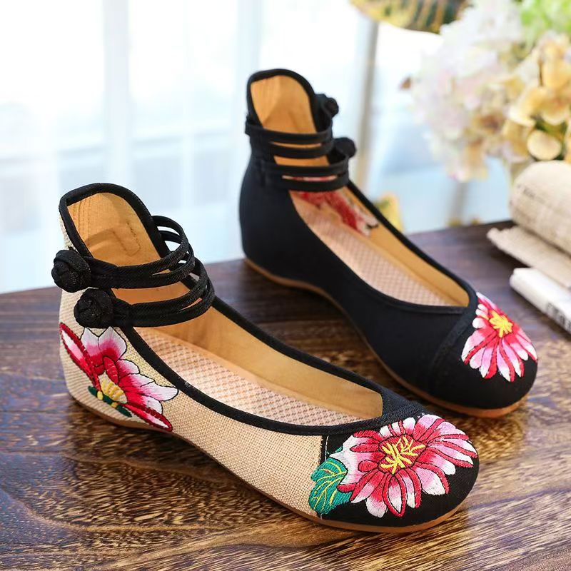 รองเท้าผ้าปักลายสำหรับผู้หญิง  - Ballet Flat Women บทวิจารณ์และราคา